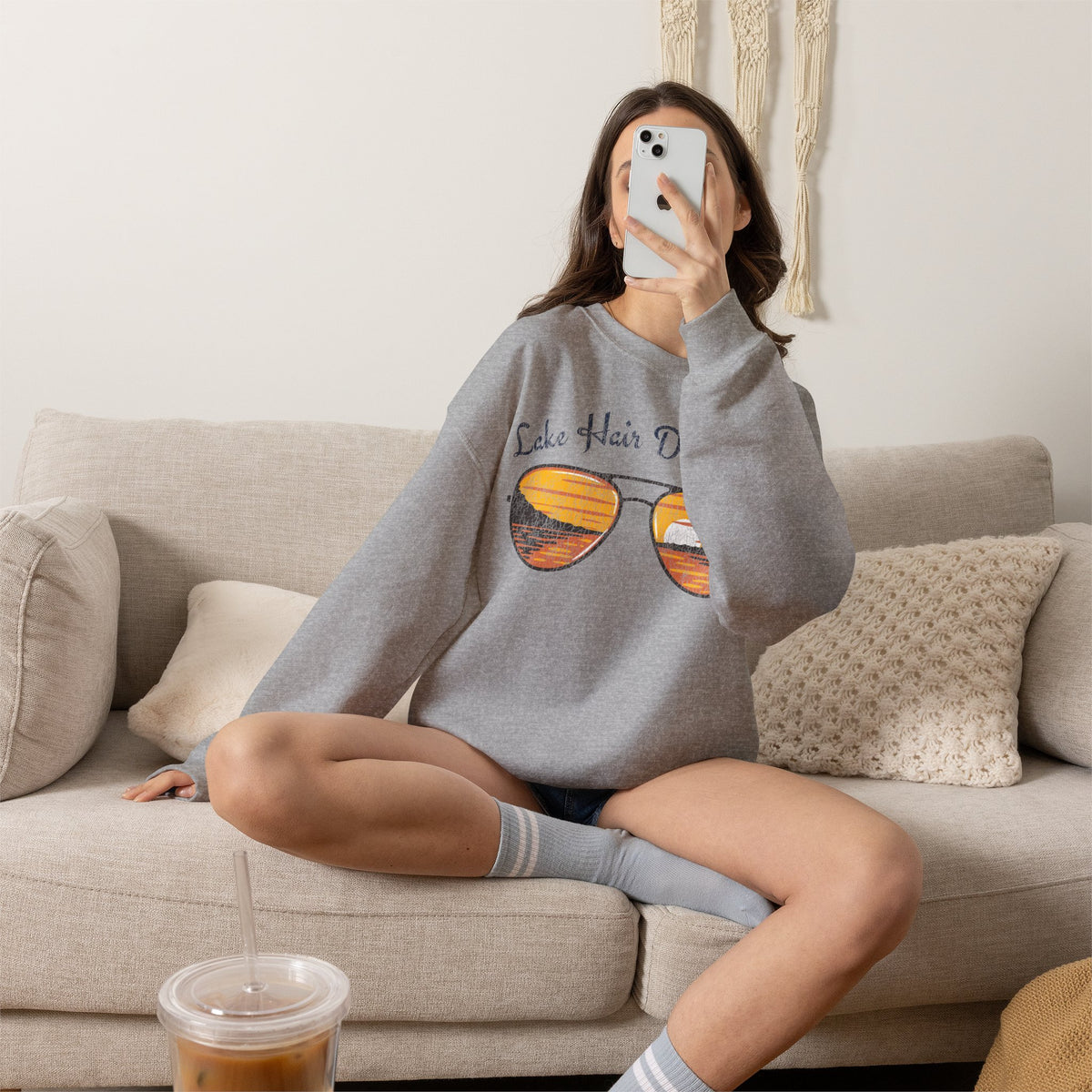 Lake Hair Don't Care Crewneck