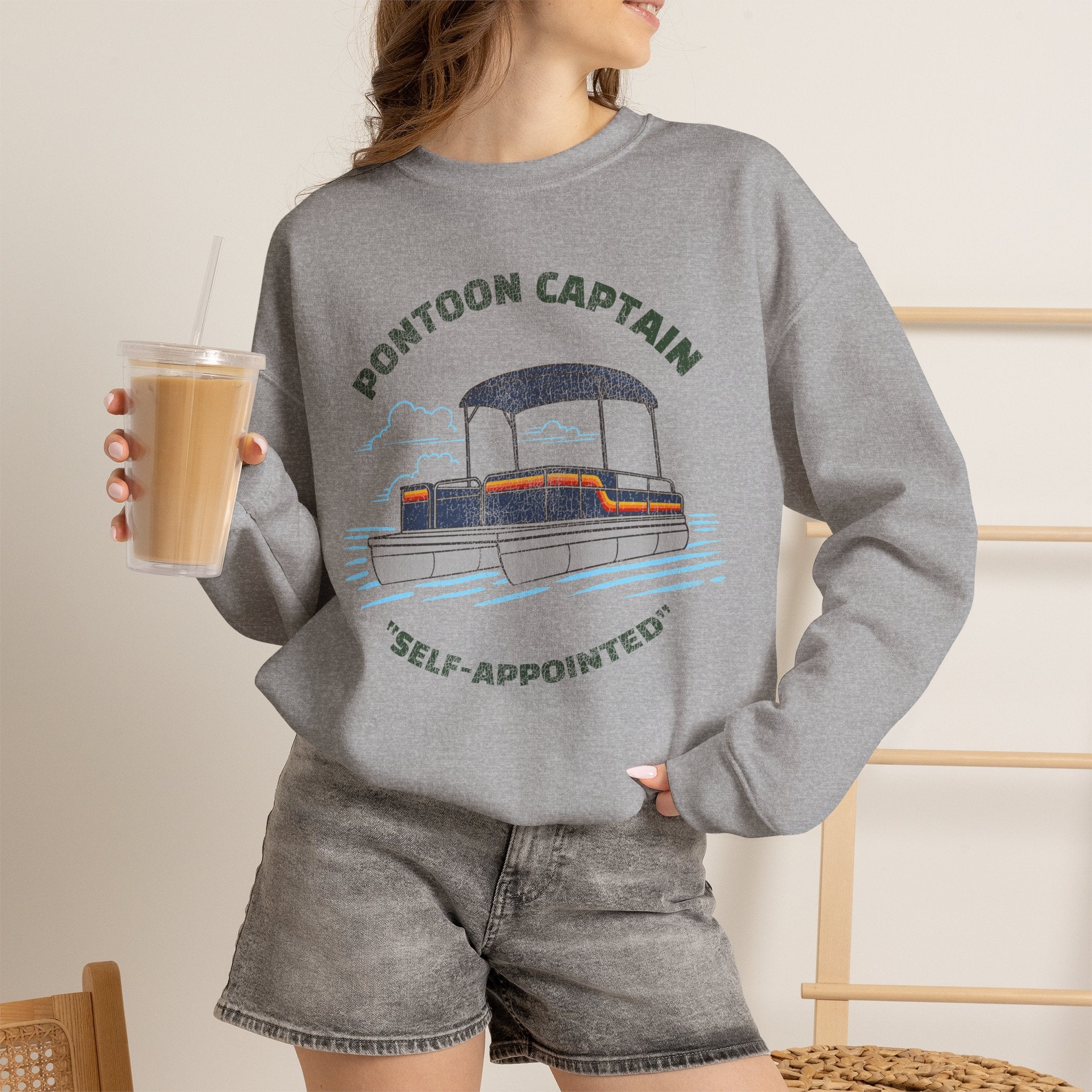 Pontoon Captain Crewneck