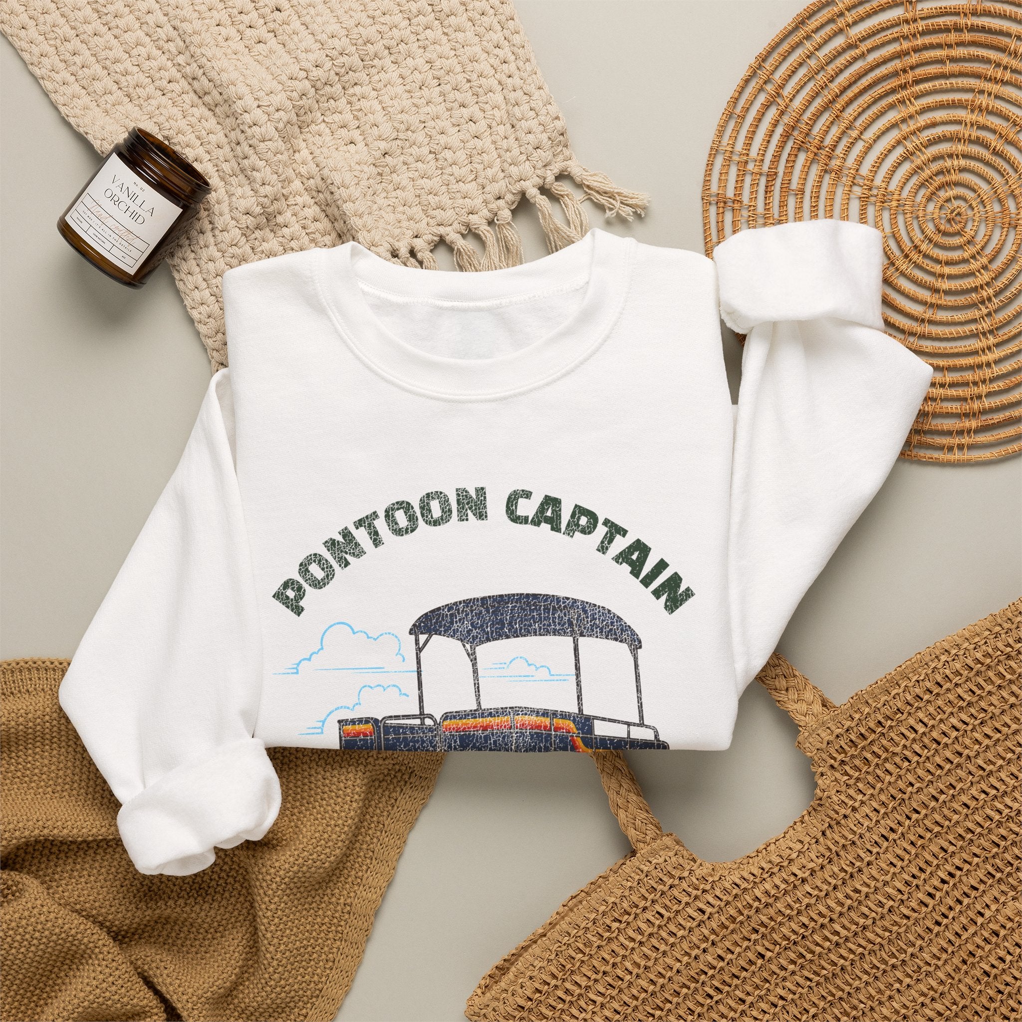 Pontoon Captain Crewneck
