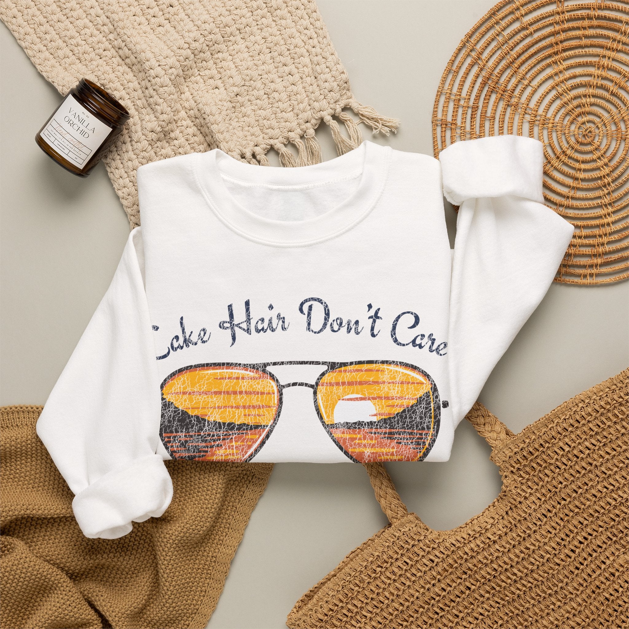 Lake Hair Don't Care Crewneck