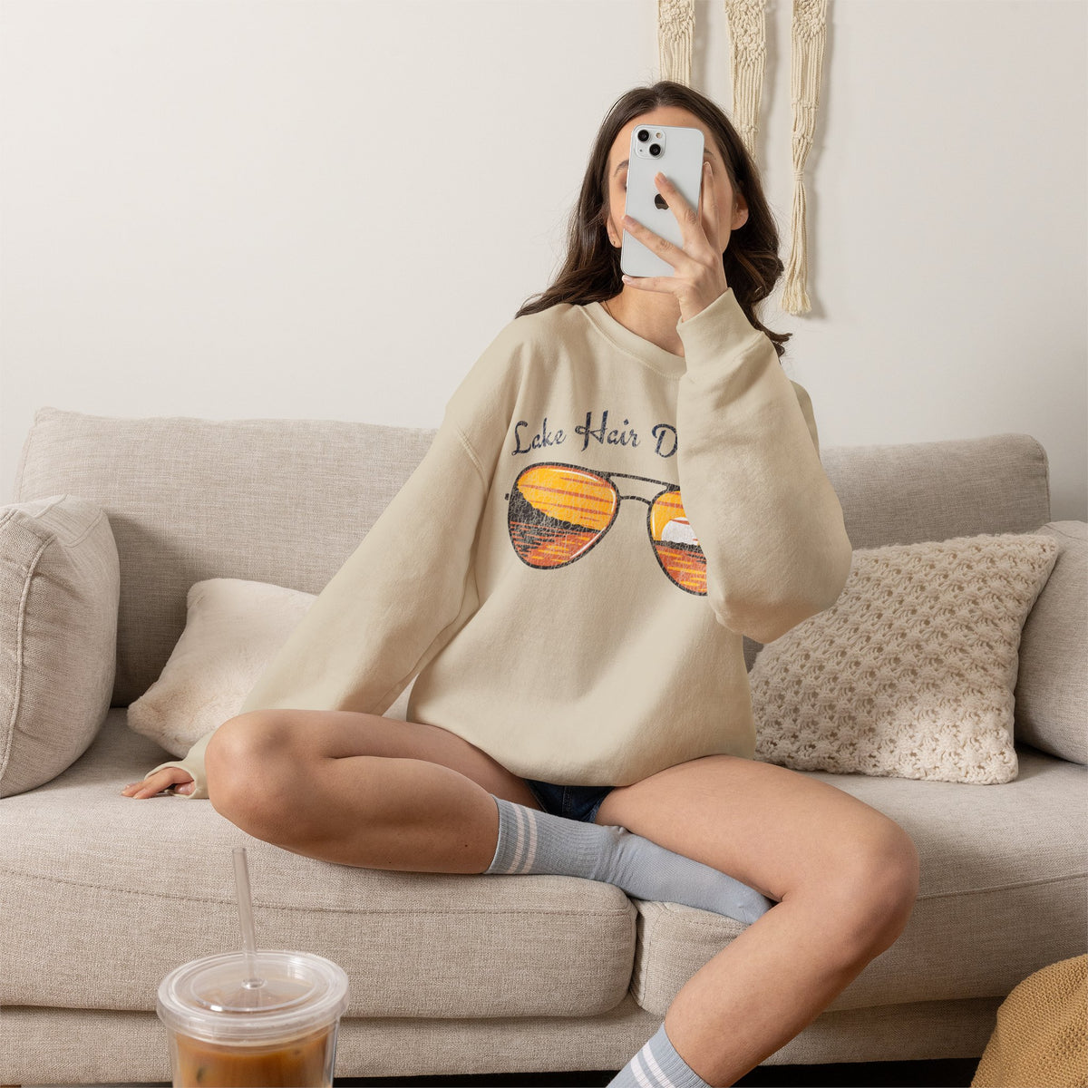 Lake Hair Don't Care Crewneck