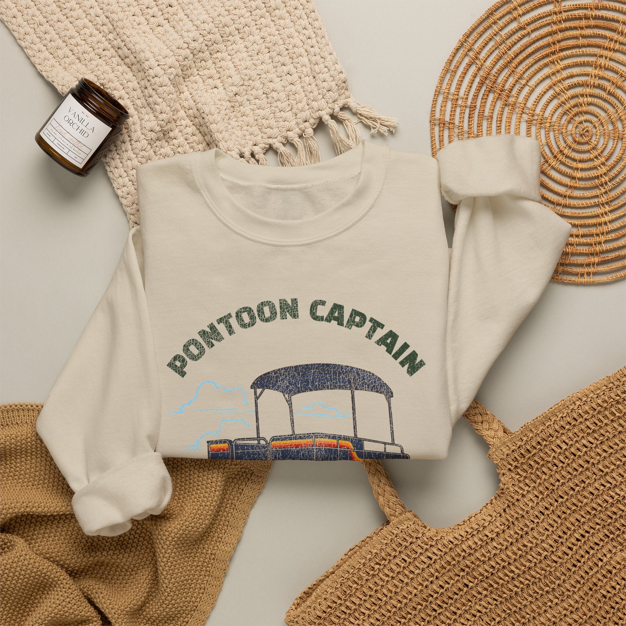Pontoon Captain Crewneck