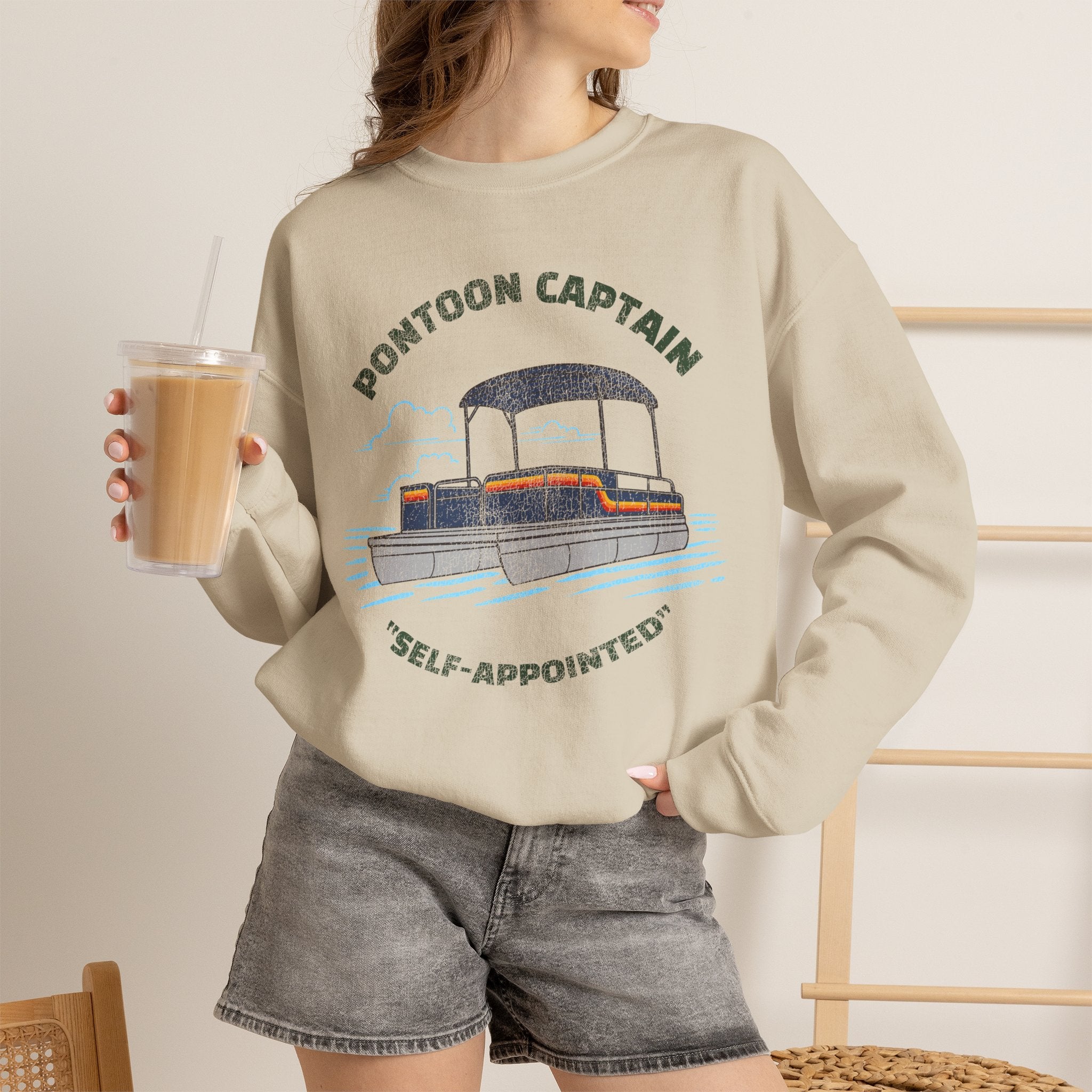 Pontoon Captain Crewneck