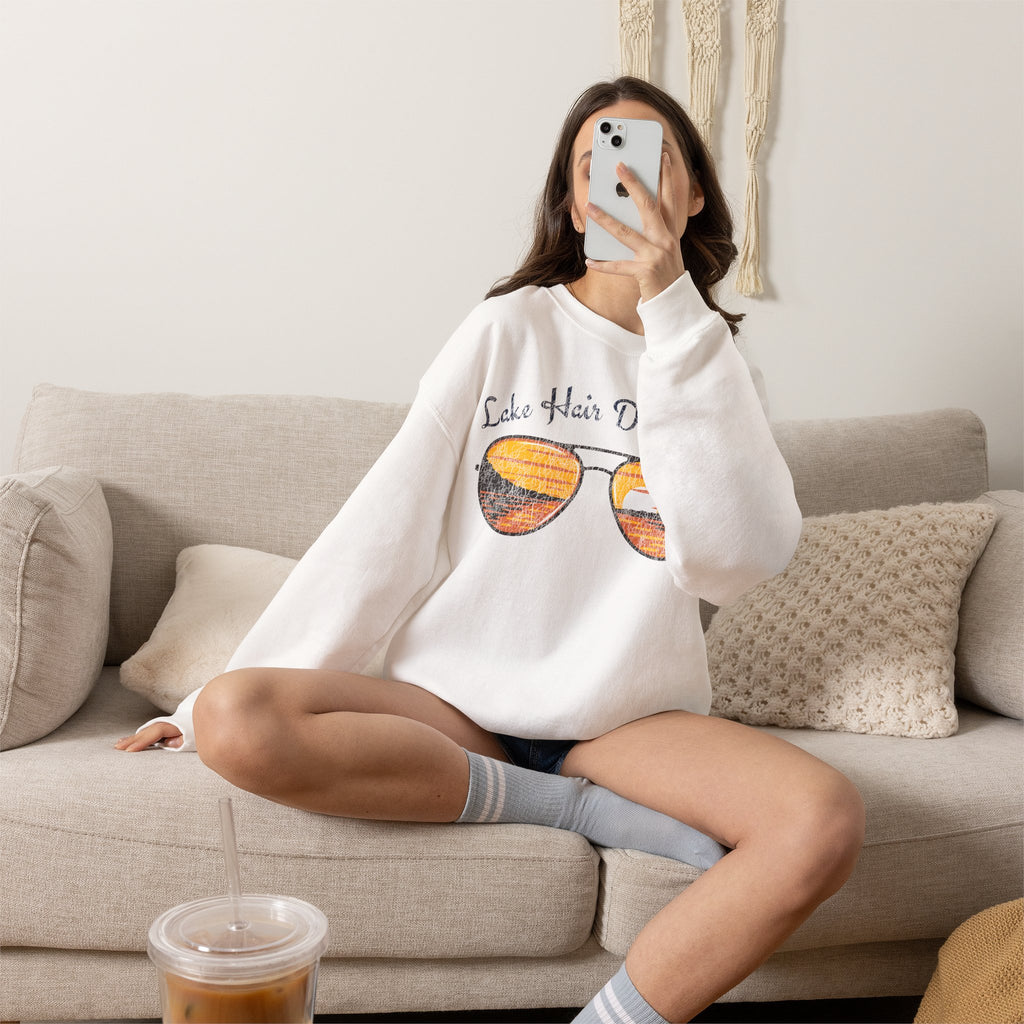 Lake Hair Don't Care Crewneck