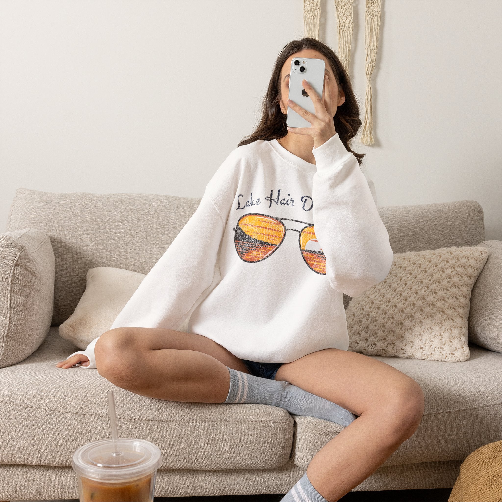 Lake Hair Don't Care Crewneck