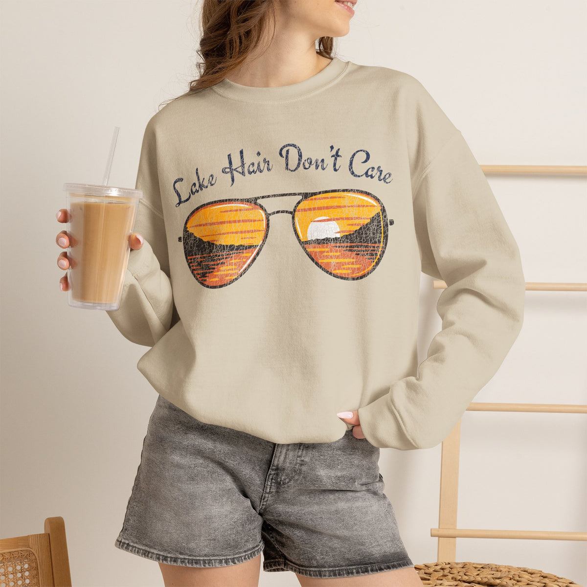 Lake Hair Don't Care Crewneck